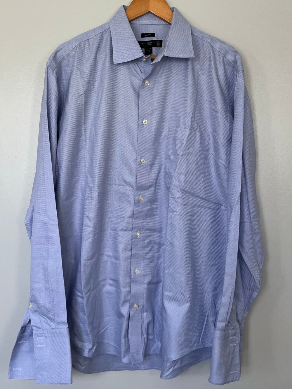 Pronto Uomo Non-Iron French Cuff Dress Shirt Men’s 17.5 36/37 Tall